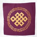Housse de coussin avec symbole tibétain– nœud infini bouddhiste 