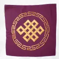 Housse de coussin bordeau Noeud infini - Housse de coussin bouddhiste