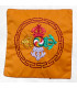 Housse de coussin Dorjé vajra brodé safran Housse de coussin bouddhiste HCB3