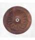 Porte-encens bhoutanais galette en bois naturel Objets rituels bouddhistes PEL3