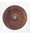 Porte-encens bhoutanais galette en bois naturel Objets rituels bouddhistes PEL3