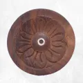 Porte-encens tibetain bhoutanais galette en bois naturel - Porte-encens tibétains