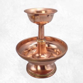Serkyem pour offrandes bouddhistes en cuivre 14 cm