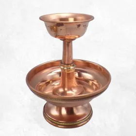 Serkyem pour offrandes bouddhistes en cuivre - Objets rituels bouddhistes