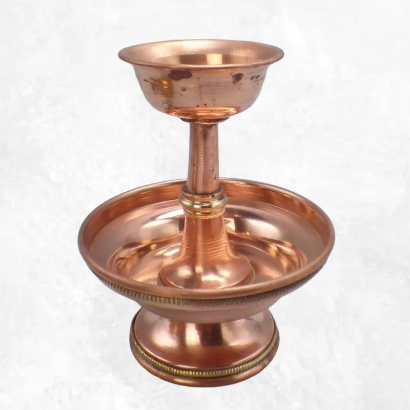 Serkyem pour offrandes bouddhistes en cuivre - Objets rituels bouddhistes