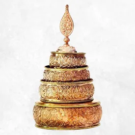 Plateau et anneaux offrandes du mandala 10 cm - Bols d'offrandes bouddhistes