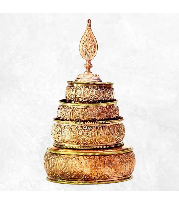 Bols d'offrandes mandala des 6 perfections 18 cm Bols d'offrandes bouddhistes BOL6P