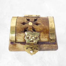 Mini boîte à bijoux en os de yack - Boîte à Bijoux tibétaine