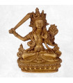 Statuette Manjushri en résine, 20 cm, artisanat népalais.