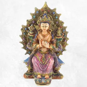 Statuette bouddhiste tibétaine Bouddha Maitreya - Statuettes bouddhistes tibétaines artisanales