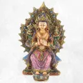 Statuette bouddhiste tibétaine Bouddha Maitreya - Statuettes bouddhistes tibétaines artisanales