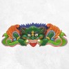 Décoration murale en bois Mahakala peint à la main Statuettes Bouddhistes CHEP2