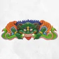 Décoration murale en bois Mahakala peint à la main - Statuettes bouddhistes tibétaines artisanales