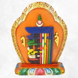 Sculpture bouddhiste sur bois KALACHAKRA - Décoration tibétaine