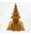 Stupa tibétain temple résine naturelle avec marches 17 cm Népal