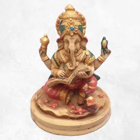 Statuette bouddhiste Sri Ganesh enseignant 12 cm - Statuettes bouddhistes tibétaines artisanales