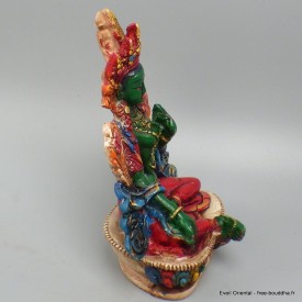 Statuette bouddhiste Tara verte 15 cm peinte à la main Statuettes Bouddhistes STATV1