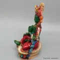 Statuette tibetaine bouddhiste Tara verte 15 cm peinte à la main - Artisanat - Statuettes bouddhistes tibétaines artisanales