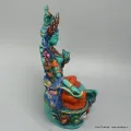 Statuette bouddhiste Tara verte peinte à la main - Artisanat Tibétain - Statuettes bouddhistes tibétaines artisanales