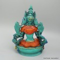 Statuette bouddhiste Tara verte peinte à la main Statuettes Bouddhistes STATV1.1
