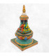 Statuette bouddhiste Stupa tibétain 4 Buddhas 15 cm