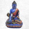 Bouddha de Médecine statuette peinte à la main 20 cm Statuettes Bouddhistes BLUEB1-a