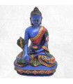 Bouddha de Médecine statuette peinte à la main 20 cm Statuettes Bouddhistes BLUEB1-a
