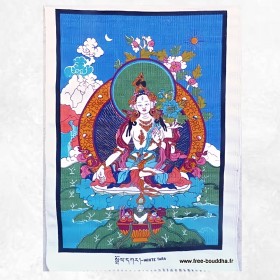 Tenture tibétaine TARA BLANCHE Tentures tibétaines Bouddha TENTB1