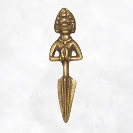 Phurba tibétain 13 cm dague tibetaine avec tête - Objets rituels bouddhistes