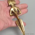 Phurba tibétain 13 cm dague tibetaine avec tête - Objets rituels bouddhistes