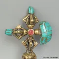 Phurba tibétain double dorje kartika en pierres - Objets rituels bouddhistes