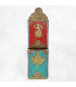 Porte-stylos tibétain métal et pierres