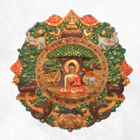 Décoration murale Mandala de Bouddha - Sculpture, tableau, masque mural bouddhiste