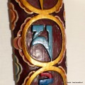 Sculpture bouddhiste verticale Om mani pedme houm Décoration tibétaine TABB5