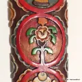 Sculpture bouddhiste verticale 8 signes auspicieux 90 cm - Décoration tibétaine