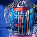 Rare tenture bouddhiste bhoutanaise en soie Kalachakra - Tentures bouddhistes
