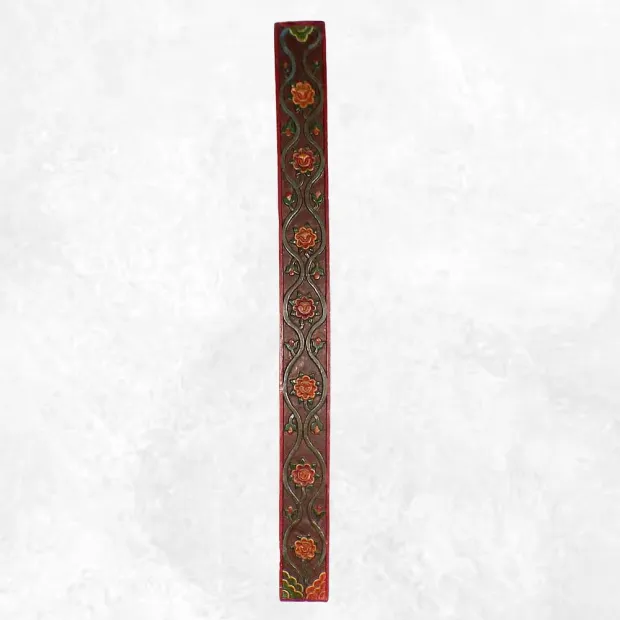 Sculpture tibétaine en bois 91 cm - Décoration tibétaine