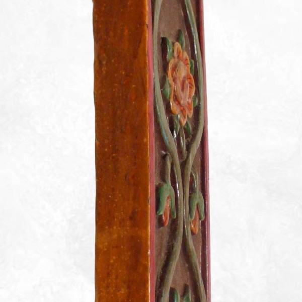 Sculpture tibétaine en bois 91 cm 