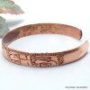 Bracelet tibétain en Cuivre orné du mantra de Chenrezi sanskrit 