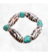 Bracelet tibétain grosses perles de Dzi Bracelets tibétains bouddhistes BRTIB3