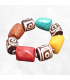 Gros Bracelet tibétain perles de Dzi et synthèse Bracelets tibétains bouddhistes BRTIB1