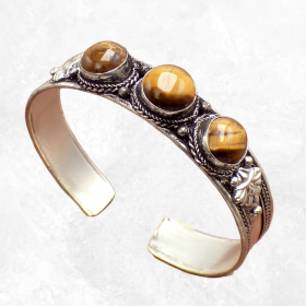 Bracelet tibétain 3 Oeil de Tigre