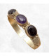 Bracelet tibétain Onyx noir améthyste