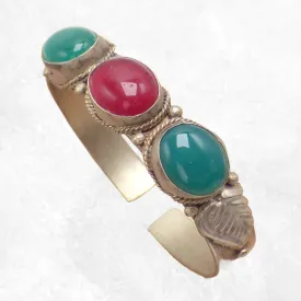 Bracelet tibétain Onyx vert Cornaline - Bracelets tibétains bouddhistes