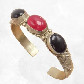 Bracelet tibétain Onyx noir Cornaline - Bracelets tibétains bouddhistes