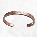 Bracelet cuivre magnétique artisanal et ajustable.