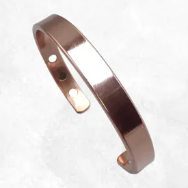 Bracelet magnétique 6 aimants en cuivre lisse - Bracelet Magnétique en Cuivre