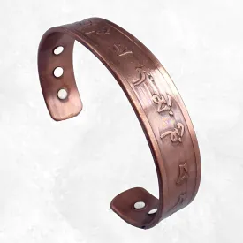 Bracelet magnétique 6 aimants mantra de protection - Bracelet Magnétique en Cuivre