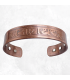 Bracelet cuivre magnétique avec mantra de Chenrezi.