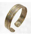 Bracelet tibétain laiton et métal blanc - Bracelets tibétains bouddhistes